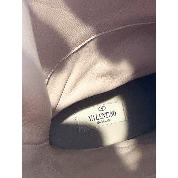 Valentino Garavani Black Velvet Crystal Rhinestone Pointed Toe Boots 40 - Picture 9 of 13